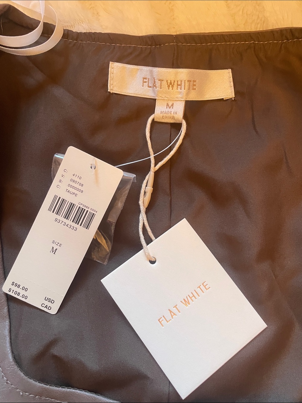 Anthropologie brown faux leather Button-Front Vest - Picture 4 of 6